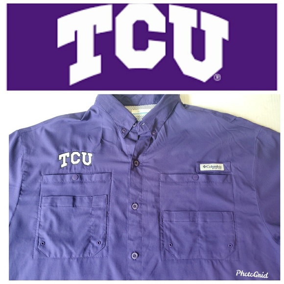 Columbia Tcu Horned Frog Pfg Xl Euc 